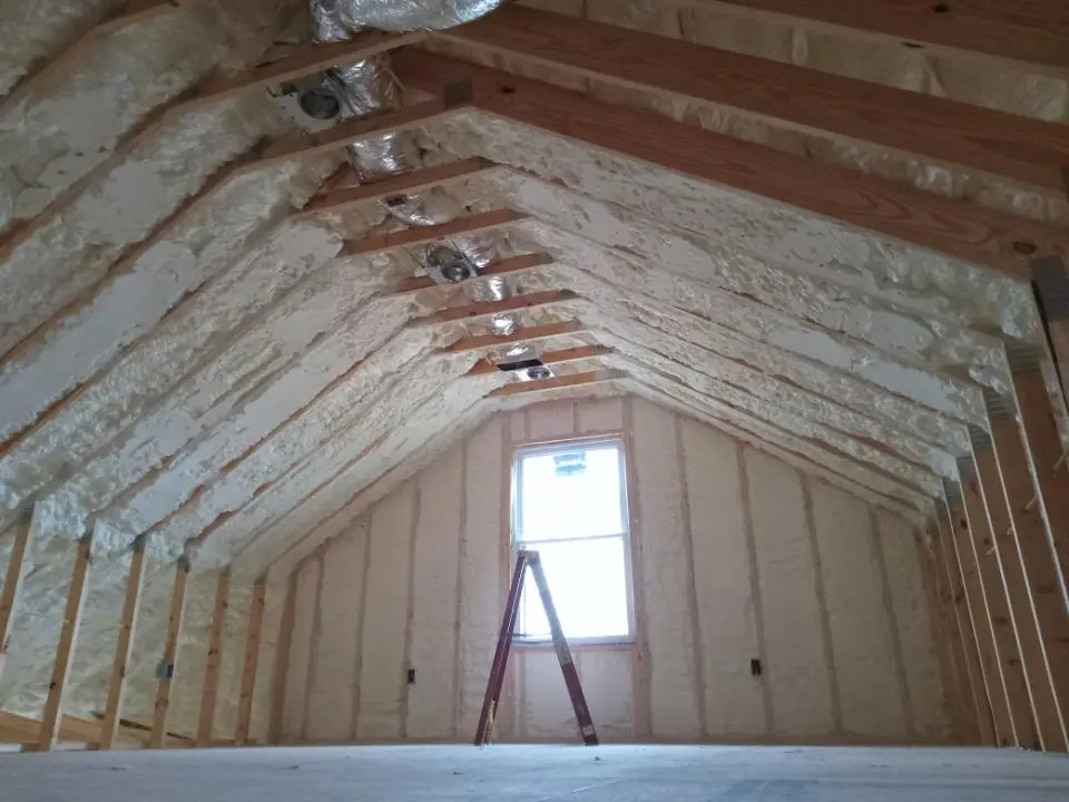 Spray foam roofing application for Crawl Space Insulation project in Valley Center